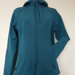 NWOT Small Hooded Teal Kirkland Signature Zip-Up Jacket
